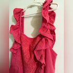 Hummingbird  Pink Ruffled‎ Sleeveless Romper Size M Photo 4