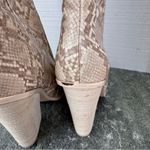 Steve Madden  Renzo Tan Snakeskin Tall Western Cowboy Heeled Boots Pointed Toe Photo 6