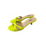 L'Agence Neon Yellow Leather Sandals Heels Size 38.5 / US 8.5 Photo 3