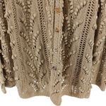 Unbranded Tan Knot Silk Blend Crochet Knit Coastal Cardigan Beach Coverup Size M Size M Photo 3