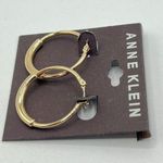 Anne Klein Medium Bar Hoop Earrings in Gold MSRP $26 NWT Photo 3