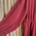 EXPRESS Burgundy Red Long Sleeve Mock Neck Mini Casual Dress XL Photo 7