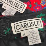 Carlisle 2 PC Silk Wool Black Floral skirt & Jacket Set Suit NWOT Sz 12 Photo 7