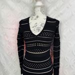 Bailey 44‎ Niki Bandage Knit Black Long Sleeve Sweater Size XS Photo 3