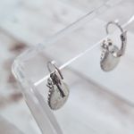 Vintage Earrings For Pierced Ears Red & Silver Tone Photo 3