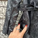 White House | Black Market Animal-Print Foil Shirt Dress Silver Black Snake Size 6 Photo 8