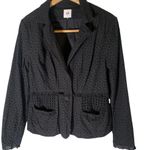 CAbi  5293 Flamenco Blazer Jacket Womens Size 6 Black Eyelet Photo 0