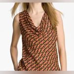 Classiques Entier - Black and Orange Houndstooth Blouse Size M Photo 0