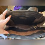 Frye  Charlie Simple Tote Brown Striped Large Leather Shoulder Bag Purse Photo 3