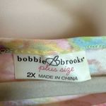 Bobbie Brooks Top Women’s 2X Short Sleeve Popover Watercolor Pastels Stretch Photo 1