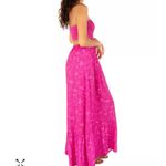 Hurley  pink Hibiscus side cutout maxi dress Photo 3