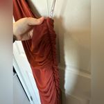 One shoulder bridesmaid dress Brown Size 6 Photo 1