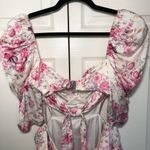 For Love & Lemons  White and Pink Floral Lucia Mini Dress Size L Photo 6