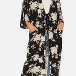 Spiritual Gangster  Maya black floral print kimono Photo 0