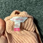 No Boundaries  Sweater Womens 3XL (21) Peach Red Knitted Twisted Front V-Neck Photo 3