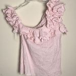 Petersyn Arabella Roseseer Ruffle One Shoulder Top Pink Photo 12