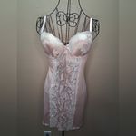 Marilyn Monroe  Elegant Lace Trim Pink Chemise Photo 1