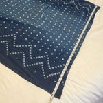 Newport News Vintage Chic Blue Wrap Coverup Scarf with Eyelet Design 44x88” EVC Photo 3