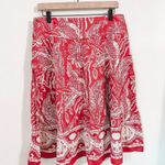 Paisley Red/Coral A-line Skirt sz 10 | Women’s Skirts | Talbots Skirts Photo 1