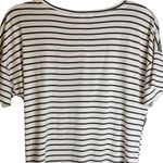 Christopher & Banks  Taupe Cream Striped Top Knot Front Floral Sequins NWT Small‎ Photo 5