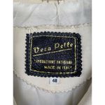 Vera Pelle  Women's Cream Leather Zip Up Jacket Size 48-XL SKU 4944 Photo 4