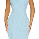 Naked Wardrobe Elegant Blue Sleeveless Dress Photo 0