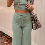 casual two piece loungewear set Green Size M Photo 0