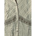 Faded Glory  Green Crochet Lace Beaded Tunic Top Blouse 1X(16W) Bohemian Casual Photo 3