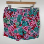 Talbots  Womens Relaxed Chino Shorts Size 12 Sketched Blooms Colorful Preppy Photo 4