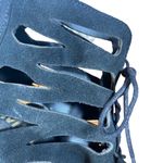 MIA Black Suede Caged Open Toe Lace Up Ankle Heels Women Sz 7 Photo 11