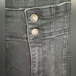 We The Free  Jayde Flare Jeans Black Stretch Denim Hi Rise Pintuck Size‎ 32S Photo 5