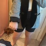 Skylar + Madison Plaid Black Velvet Collar Oversized Blazer Photo 6
