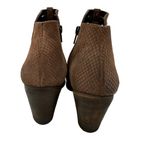 Free People  Loveland Ankle Boot Size 39 US 9 Brown Suede Snake Embossed Boho Photo 6