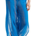 Sunsets Breezy Beach Pants Sheer Crochet Electric Blue Size Small Medium Photo 0