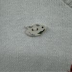 Vintage Sue Hillis Noah's Ark sweater 3D animals ceramic buttons cream M USA Size M Photo 5
