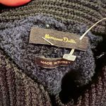 Massimo Dutti Cardigan textured black navy knit sweater Size S Photo 9