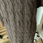 Fenn Wright Manson  Wool Blend Taupe Brown Chunky Cable Knit Sweater Dress Photo 3