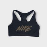 Nike Victory Medium-Impact Graphic Sports Bra – Black Gold | Size S Photo 3