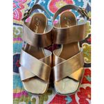 Free People  Kate Rose Gold Platform Wedge Disco Sandals Size: EU 39 US 8 Photo 1
