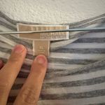 Michael Kors Gray Striped Short Sleeve Top 100% cotton size xl Photo 5