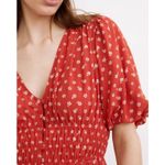 Madewell ‎ Sophia Mini Dress Bandana Flower Red Spring Button Down Women's Size M Photo 3