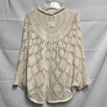 Angel of the North Anthro Cream Pointelle Cardigan Size Small Dolman Sleeve Photo 2