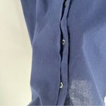 XiRENA Navy Blue Casual Button Down Shirt Roll Cuff Short Sleeves Cotton XS Photo 4