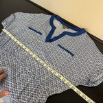 Tommy Bahama Fan Festival split neck dress shell print blue lightweight sz M Photo 6