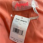 Free People  wanderer Maci dress boho gown coral chiffon metallic gold textured 4 Photo 3