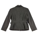 Vtg Braebrook Women's Wool Houndstooth Harrington Jacket 10 Petite Brown Cinch Size 10P Photo 1