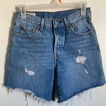 Levi's 🌸Levi’s 501 Light Wash Distressed Ripped Raw Hem Premium Denim Shorts #O Photo 0