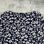 Banana Republic  Shirt Women Small Blue White Floral Flowers Casual Office Travel Photo 3