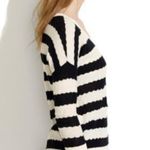 Madewell Lakeview Black & Cream Striped Lightweight Knit Sweater Top Size XS Photo 1