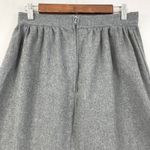VTG Claude Womens Wool Blend Skirt Small Embroidered Hem Cottage Academia Modest Gray Photo 4